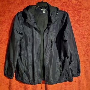 Reel Legends Lightweight Black Zip Up Jacket Size Large